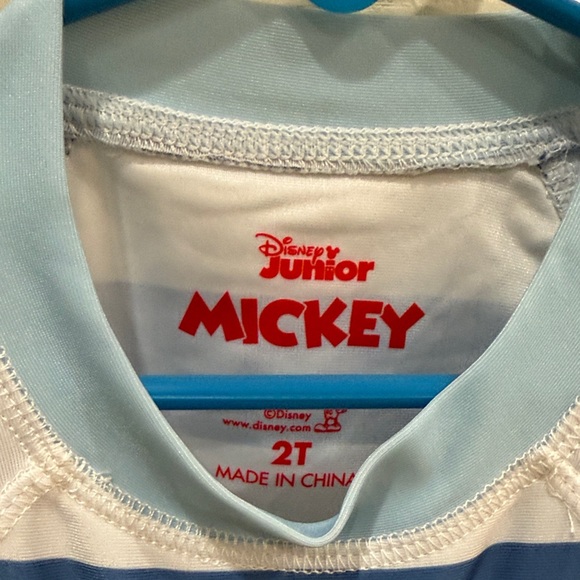 Disney Kids 2T Rashguard - Blue and White with Mickey - Picture 3 of 5